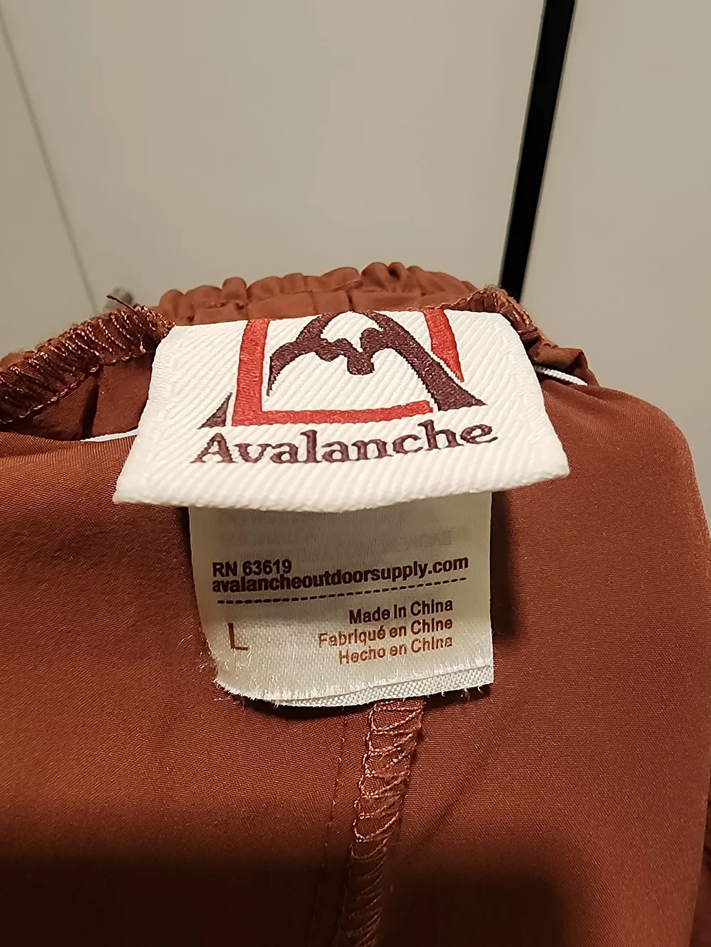 Avalanche Rust Brown Joggers with White Side Stripes